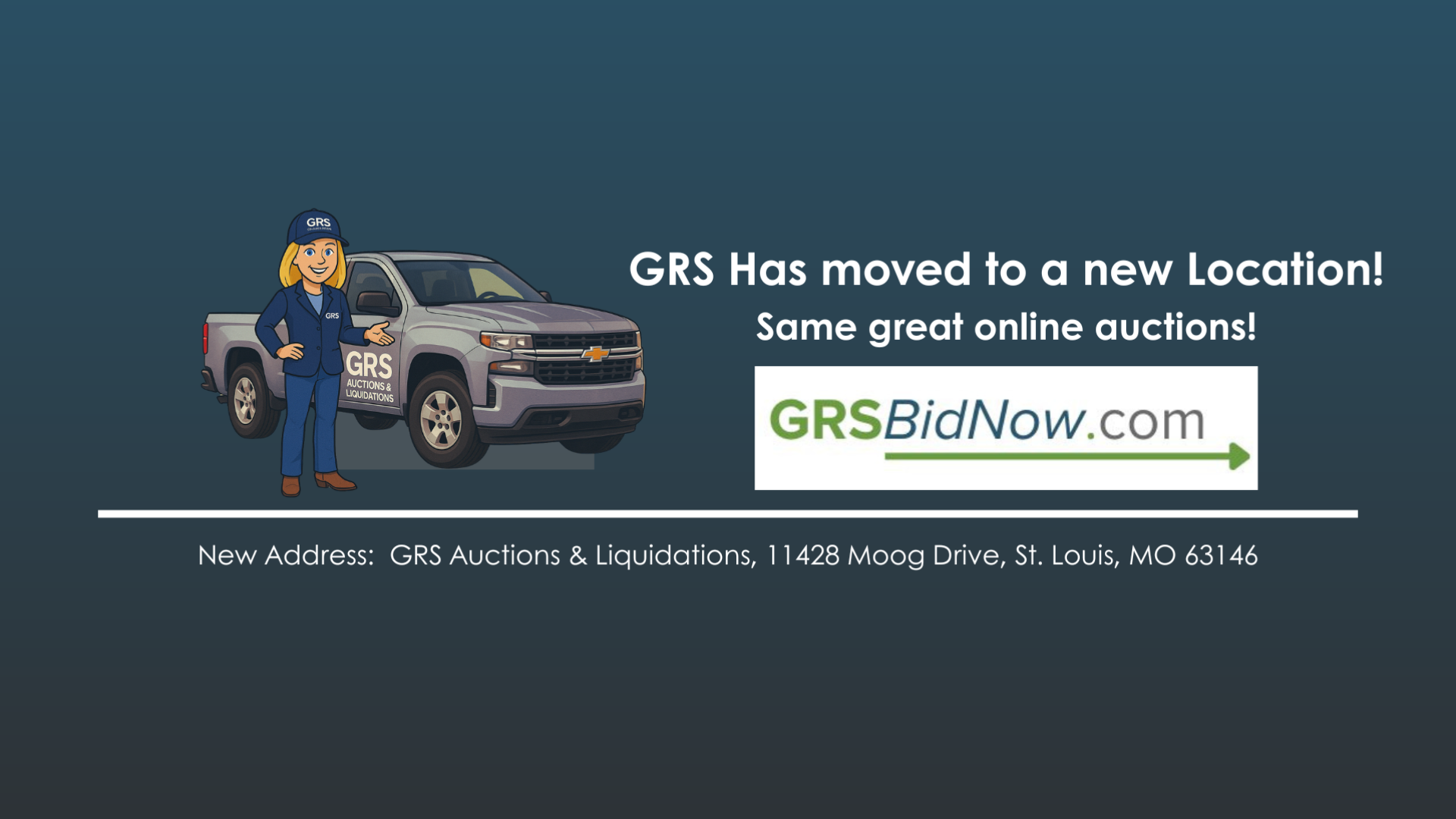 Grs auctions has moved
