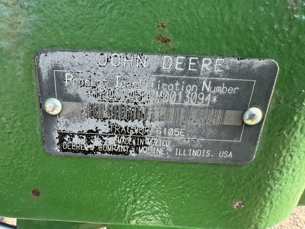 Image for 2021 John Deere 6105E 2WD Tractor