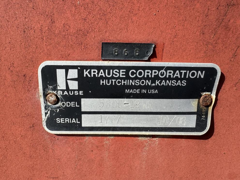 Image for 2008 Krause 5800-19WR 19ft Offset Disc With 22ft Ring Roller