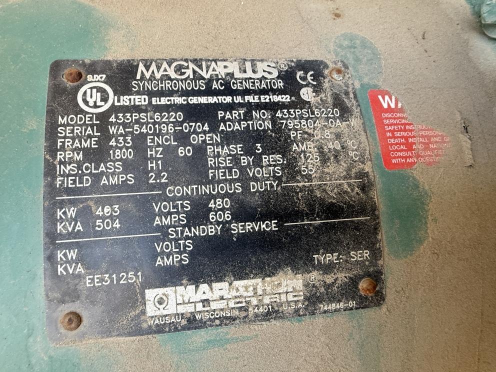 Image for 2004 MQ Power KD400 T/A Portable Generator