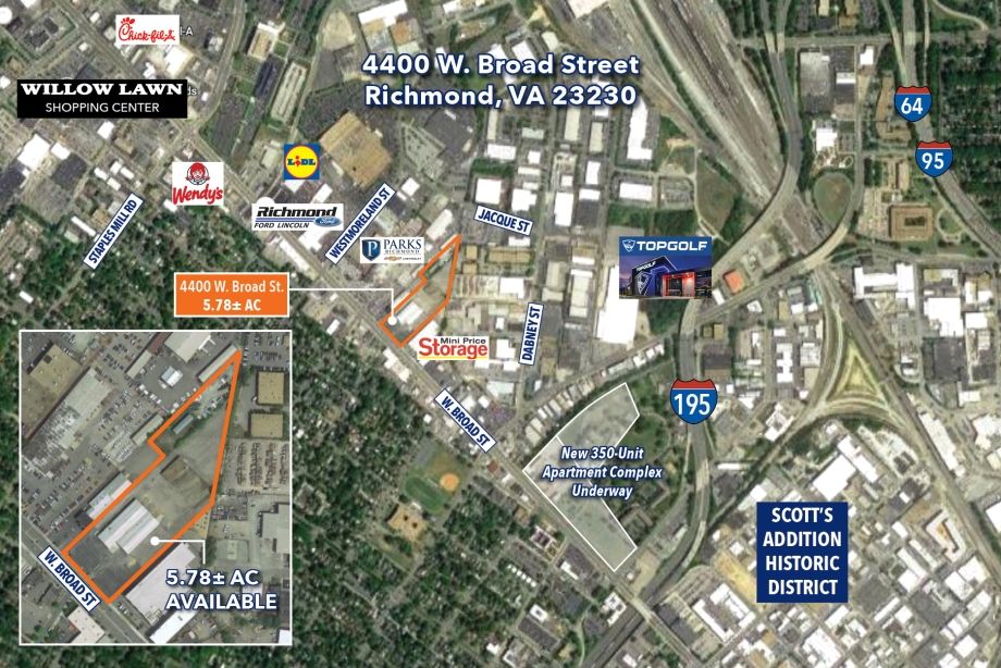Image for UNDER CONTRACT! 5.78± AC | Zoned for 340 Apartments | 4400 West Broad St | Richmond, VA