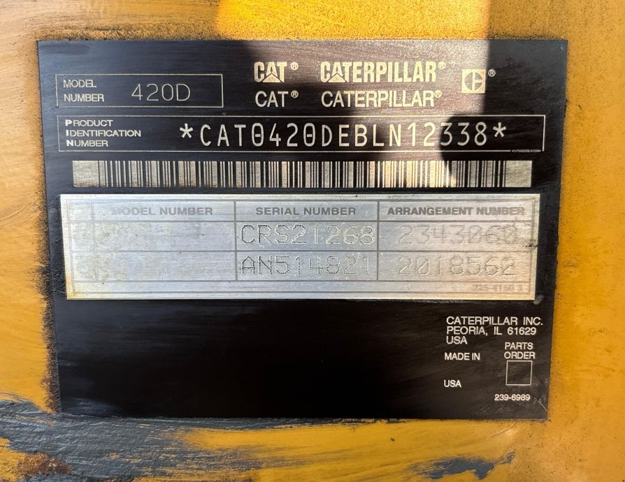 Image for 2005 CAT 420D 4x4 Backhoe Loader, Hours 3,703, Major Preventative Maintenance Performed 2025