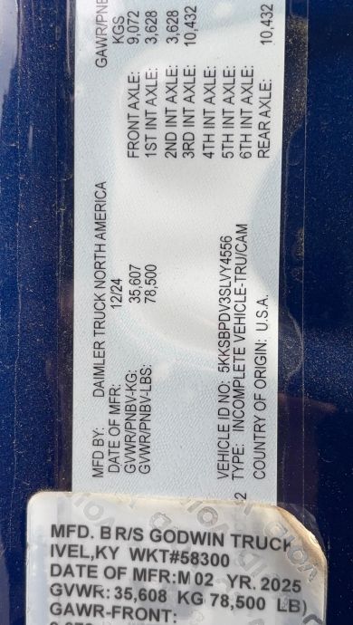 Image for 2025 Western Star 47X Quad Axle Dump Truck, Miles 28,462, 16’ Dump Bed, Hydraulic Dump Bed Door