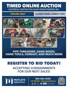 Image for Electrical Contracting Equipment - Liquidation of PowerTec Inc.