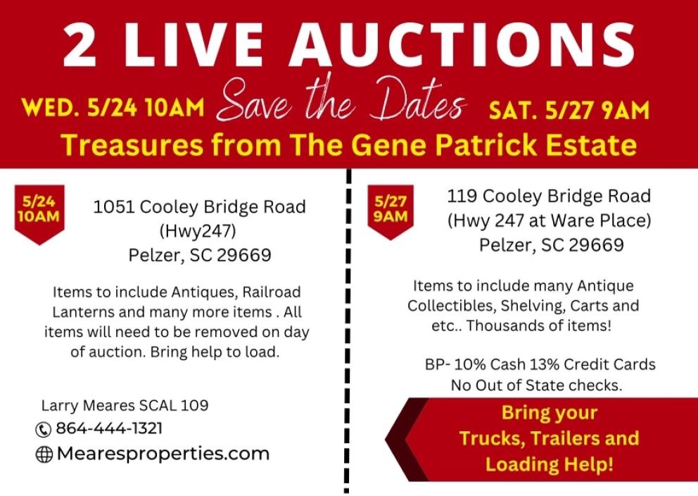 Image for Live Auction: Estate of Gene Patrick Onsite Auction #1